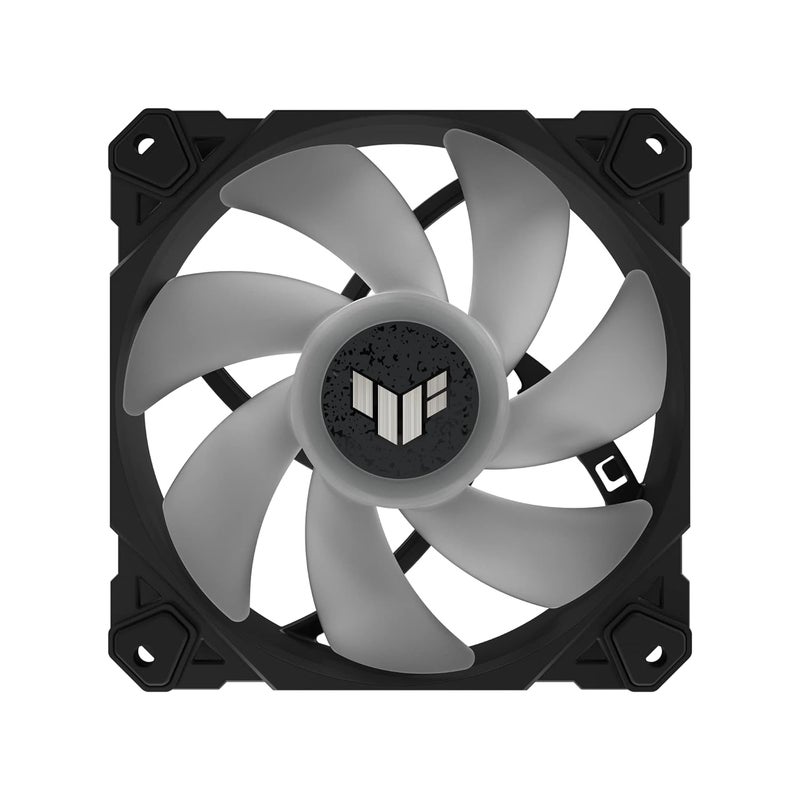 ASUS - Tuf Gaming TF120 ARGB Case Fan, Aura Sync Compatibility, 12cm Fan Diameter, 1900RPM Max Rotation Speed, 76 cfm Max Airflow, 29 dB Noise Level, Black Edition, Triple Pack Grey - Image 1