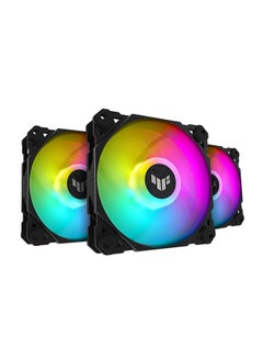 ASUS Tuf Gaming TF120 ARGB Case Fan, Aura Sync Compatibility, 12cm Fan Diameter, 1900RPM Max Rotation Speed, 76 cfm Max Airflow, 29 dB Noise Level, Black Edition, Triple Pack Grey  - Image 2