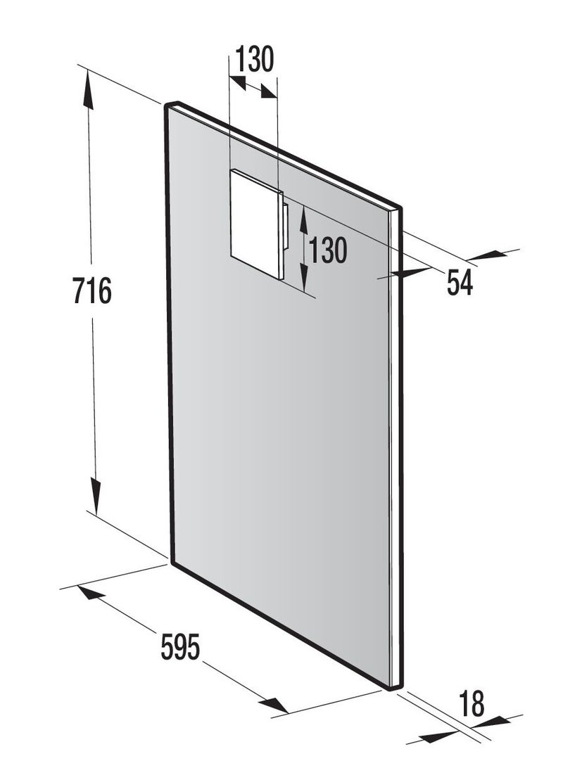 Gorenje Door For Built In Dishwashers 60 Cm DFD72ST Silver - Image 2