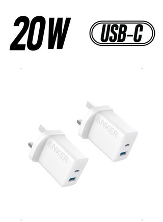 شاحن جداري سريع بمنفذين USB بقوة 20 وات باللون الأبيض - pnsku/N70021851V/45/_/1738266502/dc5de5ff-010e-415d-afbc-1a71c3f65a19