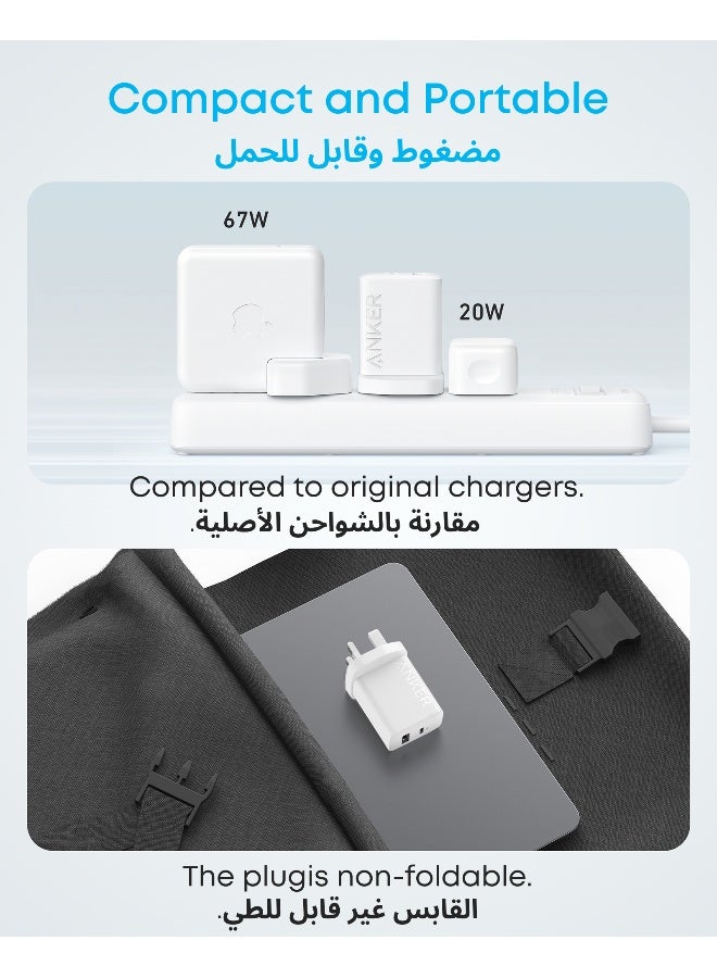 USB C Charger, iPhone Charger, 2-Pack 20W Dual Port USB Fast Wall Charger, Type C Charger Block for iPhone 16/16 Pro/16 Pro Max/15/14/13, iPad Pro, AirPods, Samsung S25/S24(Cable Not Included) White