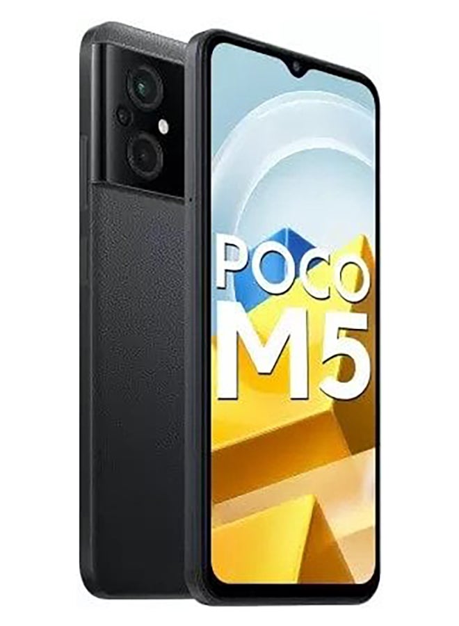 شاومي - POCO M5 ثنائي الشريحة، أسود، 4 جيجابايت رام، 128 جيجابايت، 4G LTE - الإصدار العالمي - Image 1
