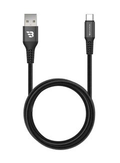 Baykron Active USB A To Type C  Data-Sync Charge Cable Black  - Image 1