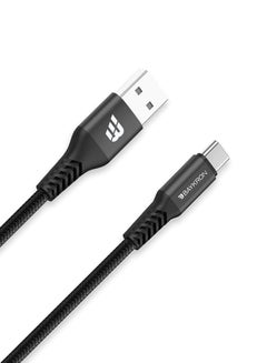 Baykron Active USB A To Type C  Data-Sync Charge Cable Black  - Image 2