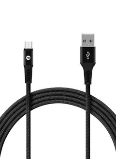 Baykron Premium USB-A To Micro-USB Charge And Sync With Ultra Durable Bullet-Proof Aramid Fiber Exterior 1.2M Black  - Image 1