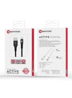 Baykron Premium USB-A To Micro-USB Charge And Sync With Ultra Durable Bullet-Proof Aramid Fiber Exterior 1.2M Black  - Image 4