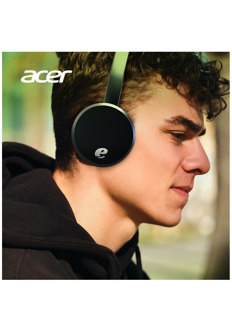 Acer Bluetooth Wireless Over-Ear Headphones, Pure Bass Sound, Speed Charge, USB Type-C, Rotatable Earcups, Grey - Image 3