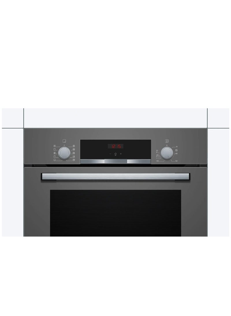 BOSCH Built-in Electric Oven 60 cm Capacity 66 Liter Electric grill LED display control Graphite HBF514BH1T HBF514BH1T Grey - Image 2