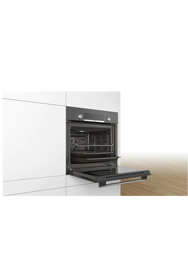BOSCH Built-in Electric Oven 60 cm Capacity 66 Liter Electric grill LED display control Graphite HBF514BH1T HBF514BH1T Grey - Image 4