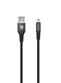 Baykron Premium USB-A To Lightning Cable MFI Certified Charge And Sync With Ultra Durable Bullet-Proof Aramid Fiber Exterior 1.2M Black  - Image 3