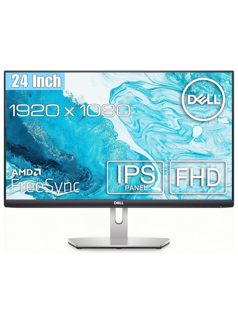 DELL 24 Inch Full HD IPS Ultra Thin Bezel LED Monitor Refresh Rate 75 Hz With Flicker Free Screen And Comfort View Silver  - Image 1