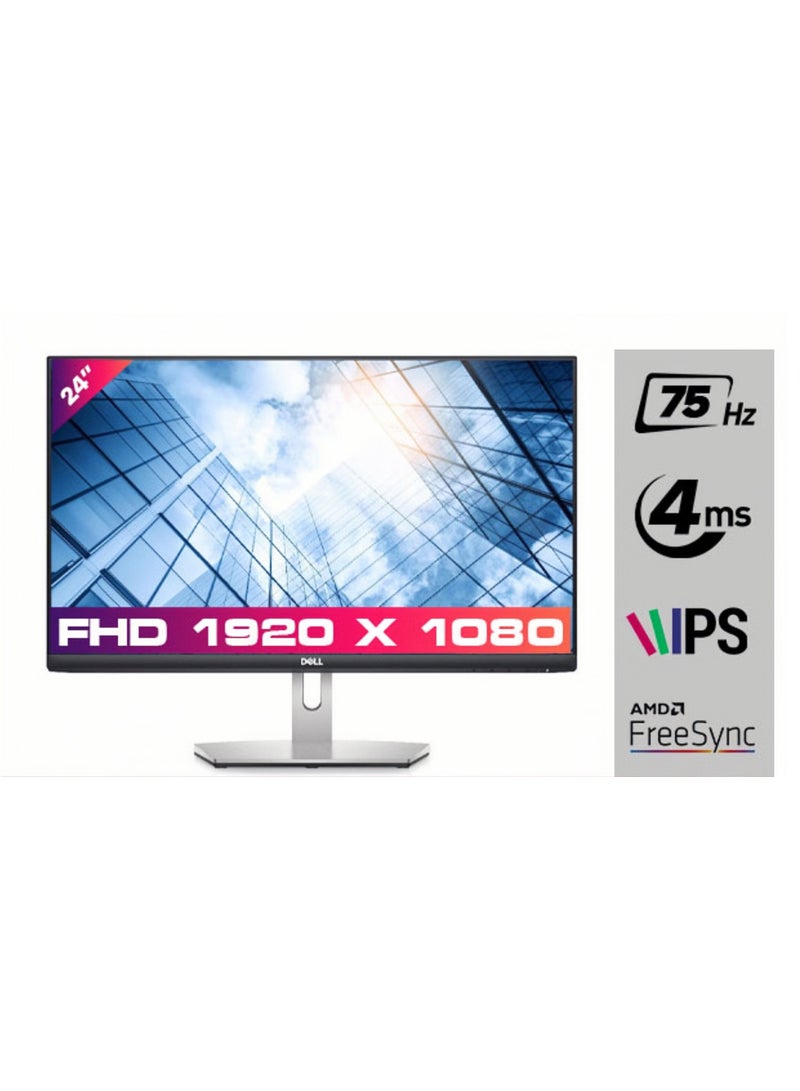 DELL 24 Inch Full HD IPS Ultra Thin Bezel LED Monitor Refresh Rate 75 Hz With Flicker Free Screen And Comfort View Silver  - Image 3