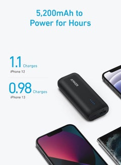 Anker 5200 mAh Power Bank, 5,200 mAh Portable Charger, for iPhone 16/15 Series, 14/13, Samsung, Pixel, LG & More, External Phone Battery for Travel & Daily Use Black  - Image 3