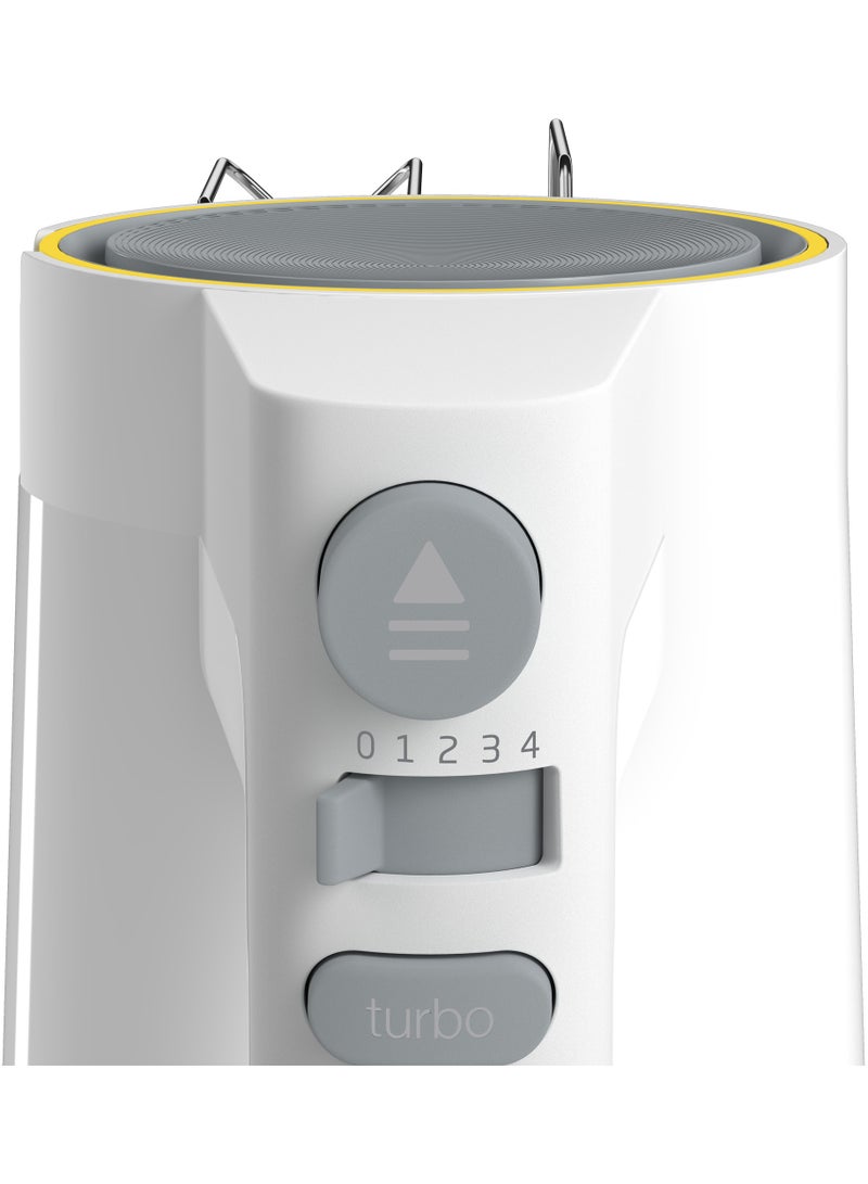 Beko Hand Mixer 5 Speeds Turbo Speed Stainless Steel Hooks 425 W HMM 62404 W White - Image 2