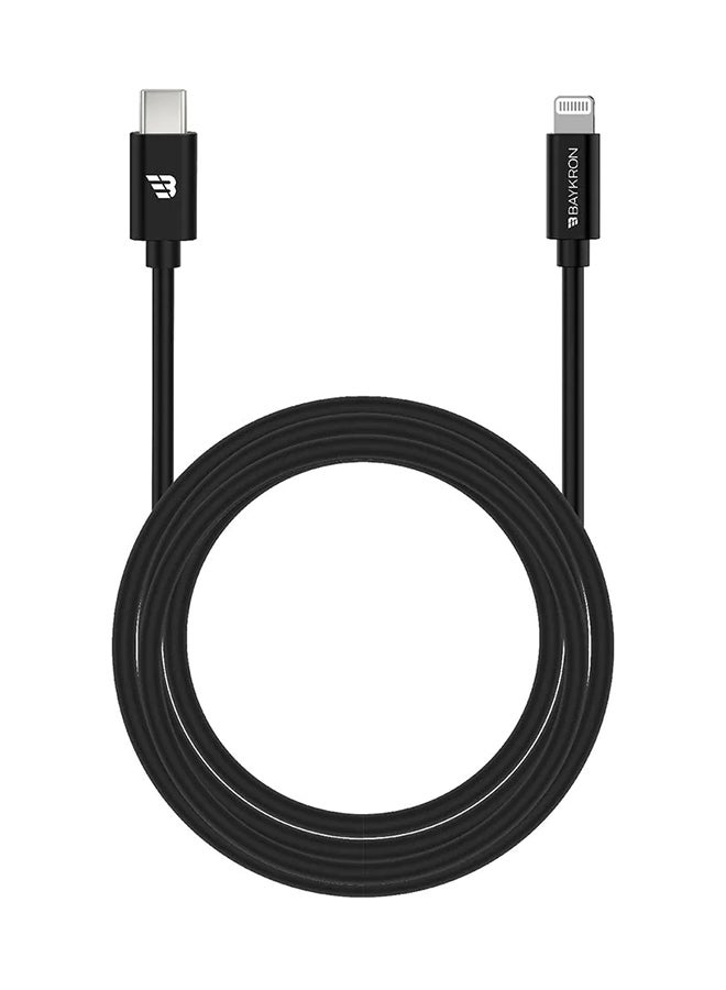 بايكرون USB-C To Lightning Smart Cable MFI Certified 1.2M Black - Image 1