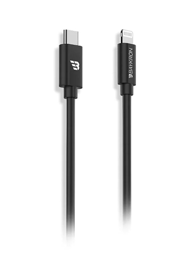 بايكرون USB-C To Lightning Smart Cable MFI Certified 1.2M Black - Image 2