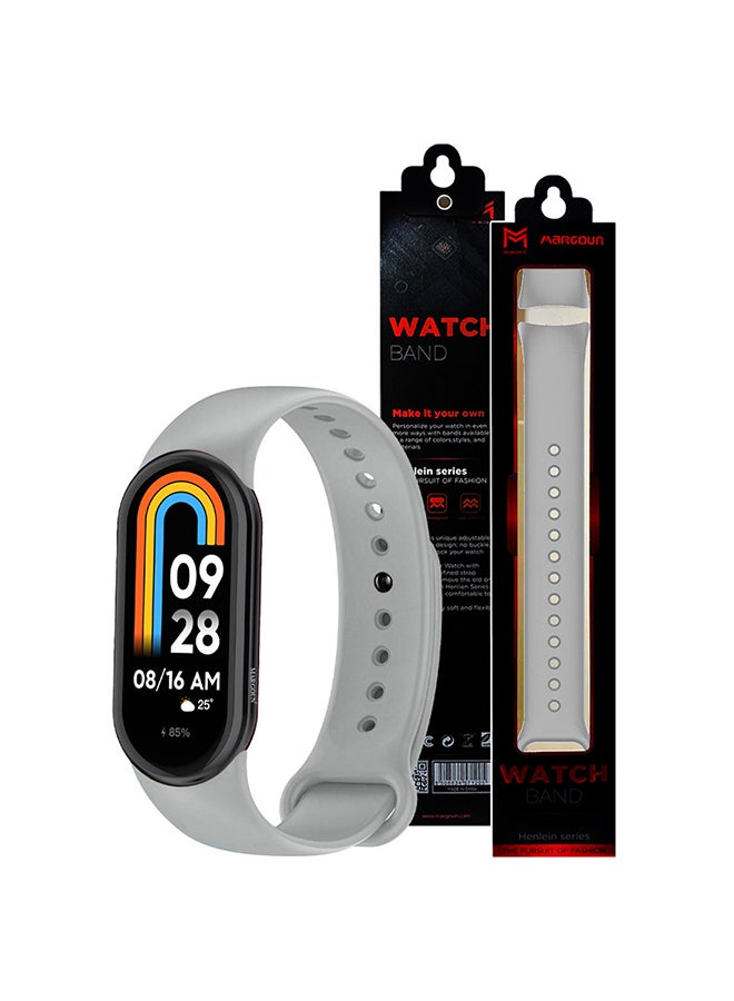 MARGOUN Xiaomi Smart Band 8 Watch Bands Adjustable Comfortable Sport Replacement Strap Wristband Bracelet Band For Women Men Grey - Image 5