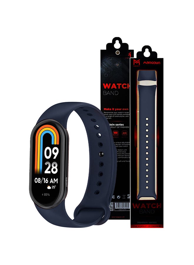 MARGOUN Xiaomi Smart Band 8 Watch Bands Adjustable Comfortable Sport Replacement Strap Wristband Bracelet Band For Women Men Dark Blue - Image 5