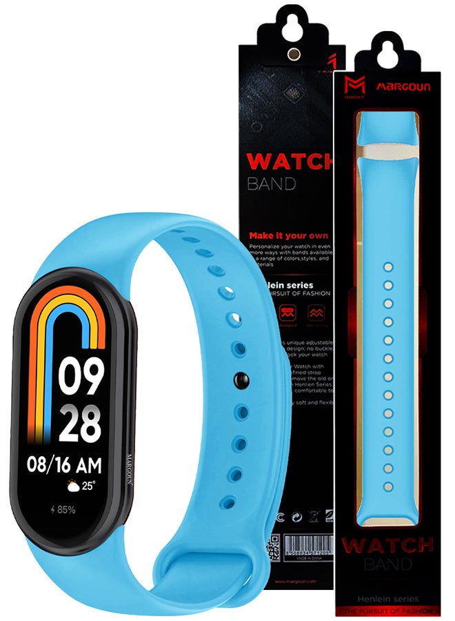 MARGOUN Xiaomi Smart Band 8 Watch Bands Adjustable Comfortable Sport Replacement Strap Wristband Bracelet Band For Women Men Blue - Image 4