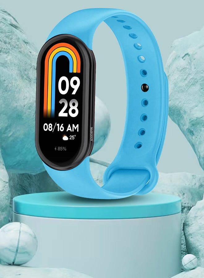 MARGOUN Xiaomi Smart Band 8 Watch Bands Adjustable Comfortable Sport Replacement Strap Wristband Bracelet Band For Women Men Blue - Image 3