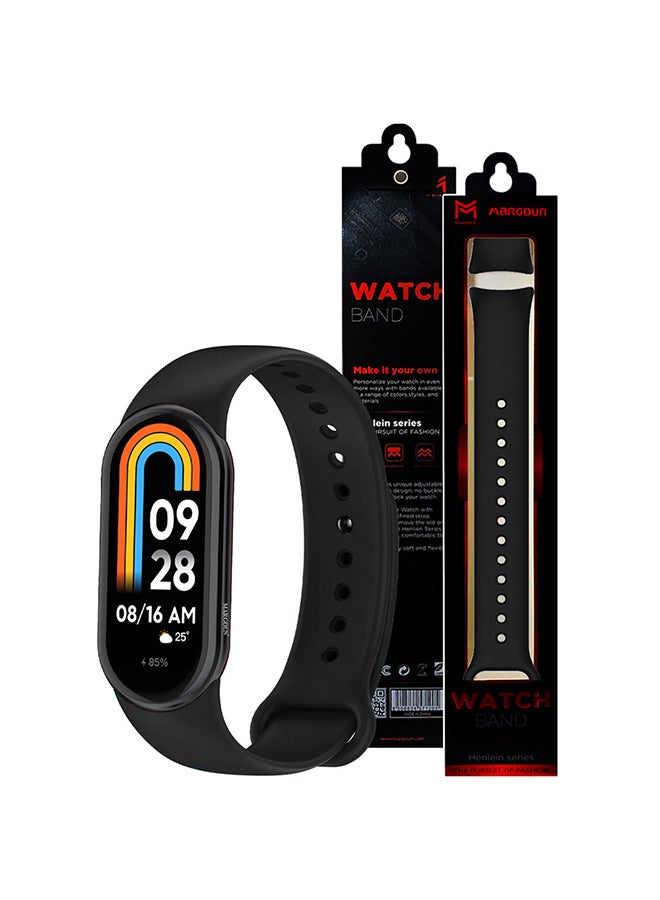 MARGOUN Xiaomi Smart Band 8 Watch Bands Adjustable Comfortable Sport Replacement Strap Wristband Bracelet Band For Women Men Black - Image 5