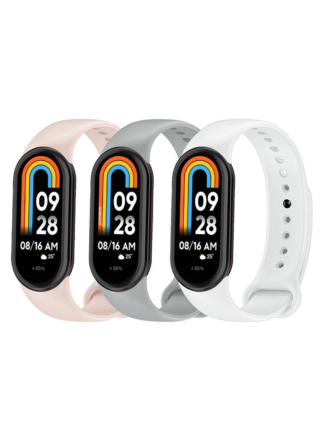 مارجون حزمة 3 لساعة شاومي سمارت باند 8 أحزمة قابلة للتعديل مريحة رياضية بديلة لسوار المعصم للنساء والرجال - Image 2