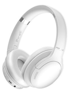 PROMATE Wireless Headphones, Hi-Fidelity Over-Ear Wired/Wireless Bluetooth v5.3 Headset With Microphone, 24H Playtime, 300mAh Battery, Foldable Design And 3.5mm Jack For iPhone 16, Galaxy S25, LaBoca-Pro - White  - Image 1