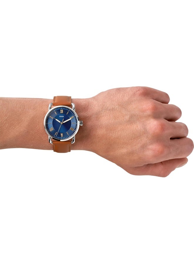 FOSSIL - Men's Analog Round Shape Leather Wrist Watch FS5661 - 42 Mm - Image 1