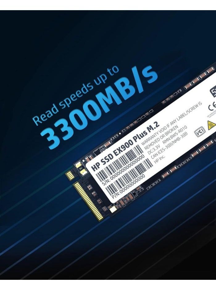 HP EX900 Plus NVMe M.2 SSD, Internal Solid State Hard Drive Up for Desktop Laptop PC | 2 TB - Image 3