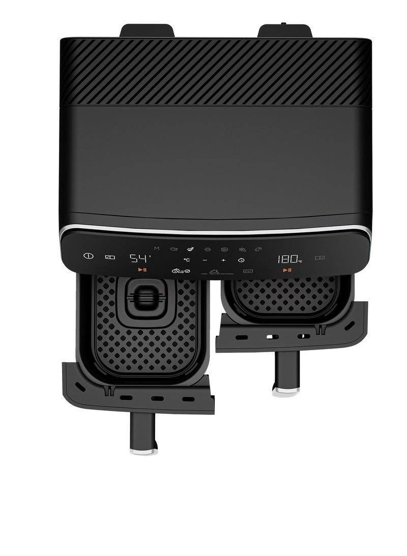 بيكو مقلاة هوائية بسعة 4.25 + 4.25، شاشة لمس واسعة، 9 وظائف بما في ذلك إزالة الجليد، إعادة التسخين، التجفيف، شواء الهواء، الخبز، التحميص، الشواية 8.5 L 2400 W FRL5388B اسود - Image 5