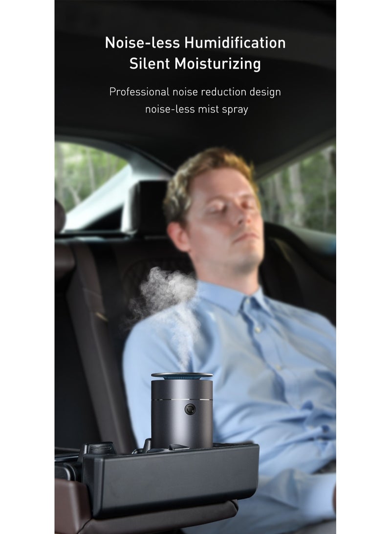 Baseus - Car Aromatherapy Machine Humidifier And Essential Oil Diffuser With Intermittent/Continuous Mist For Office, Travel, Home And Vehicle DHSG-OG Grey - Image 1