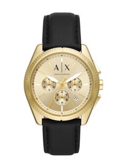 Men's Analog Round Shape Leather Wrist Watch AX2861 - 43 Mm