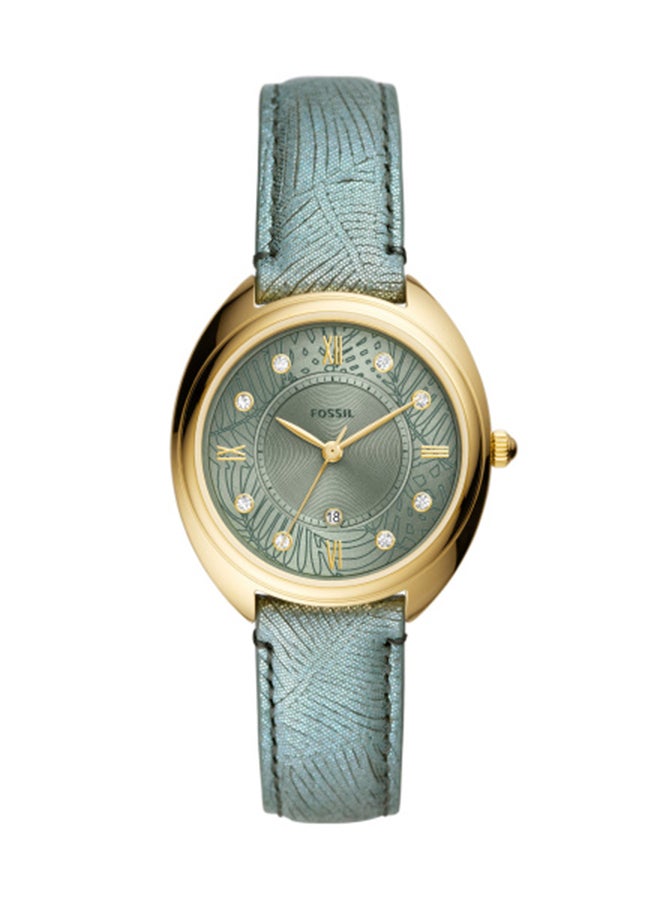 FOSSIL - Women's Analog Round Shape Leather Wrist Watch ES5163 - 34 Mm - Image 1