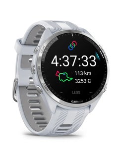 GARMIN Forerunner 965 - 47MM - Up To 31 Hours Battery Life in GPS Mode - 1.4"inch Amoled Display, Scratch Resistant, Corning® Gorilla® Glass Dx, Heart Rate Monitor, Stress Tracking, Advanced GPS Features, Built-in GNSS and Sports App, iOS and Android Compatible Whitestone  - Image 2