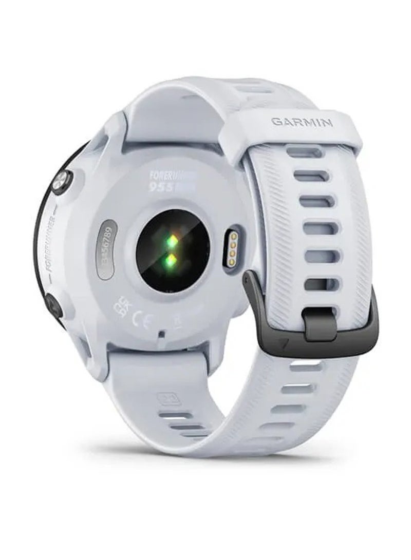 GARMIN Forerunner 955 - 46.5MM - Solar - Up To 15 Days of Battery Life - 1.3"inch Sunlight-Visible Display, Scratch Resistant, Corning Gorillaa Glass Dx, Heart Rate Monitor, All Day Stress Monitor, Advanced GPS Features, Built-in GNSS and Sports App, iOS and Android Compatible White Stone White Stone  - Image 3