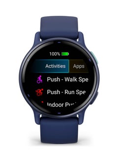 GARMIN Vivoactive 5 - 42MM - Up To 11 Days Battery Life - 1.2"inch Amoled Display, Scratch Resistant, Corning® Gorilla® Glass 3, Heart Rate Monitor, Stress Tracking, Advanced GPS Features, Built-in GNSS and Sports App, iOS and Android Compatible Navy  - Image 4
