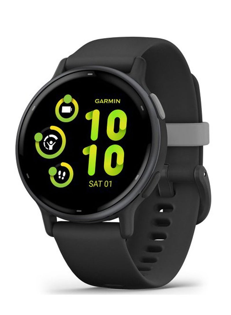 جارمين - Vivoactive 5 - 42 مم - عمر بطارية يصل إلى 11 يومًا - شاشة Amoled مقاس 1.2 بوصة، مقاومة للخدش، زجاج Corning® Gorilla® 3، مراقب معدل ضربات القلب، تتبع الضغط، ميزات GPS المتقدمة، تطبيق GNSS والرياضة المدمج، iOS وأندرويد متناسق - Image 1