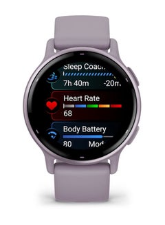GARMIN Vivoactive 5 - 42MM - Up To 11 Days Battery Life - 1.2"inch Amoled Display, Scratch Resistant, Corning® Gorilla® Glass 3, Heart Rate Monitor, Stress Tracking, Advanced GPS Features, Built-in GNSS and Sports App, iOS and Android Compatible Orchid  - Image 3