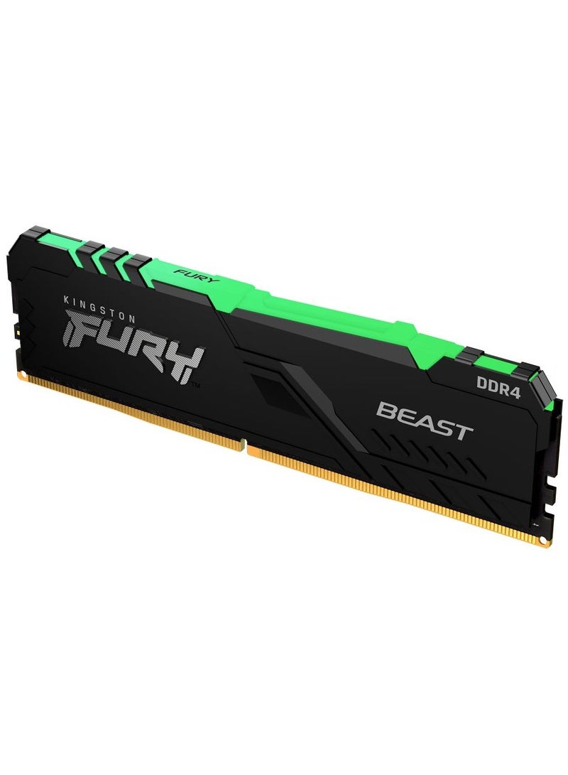 Kingston - Fury Beast RGB 16GB DDR4 3200MHz Desktop Memory Black - Image 1