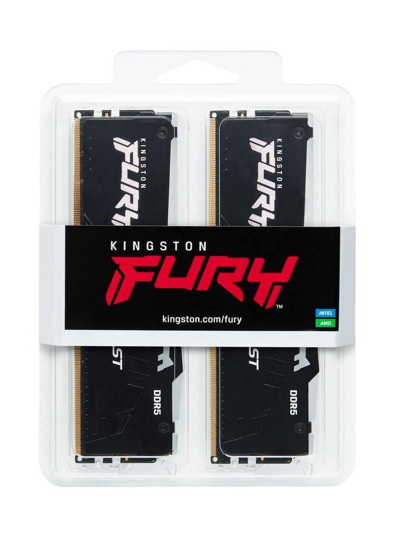كينغستون ذاكرة سطح المكتب Fury Beast RGB سعة 16 جيجابايت (8 جيجابايت × 2) DDR5 بتردد 5600 ميجاهرتز  - Image 1