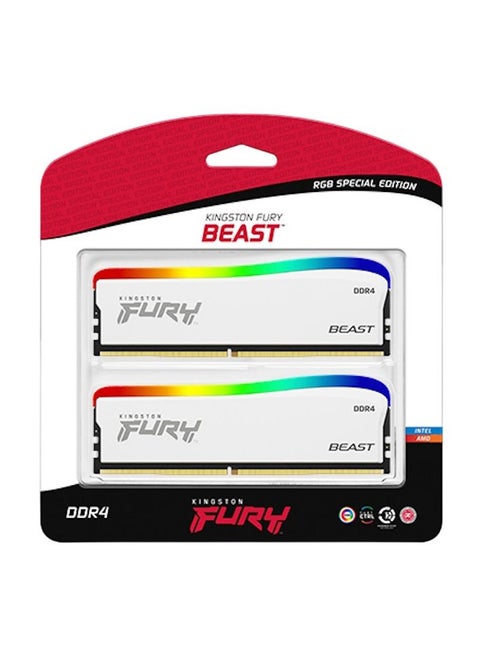 Fury Beast RGB Special Edition 16GB (8GBx2) DDR4 3200MHz Desktop Memory White