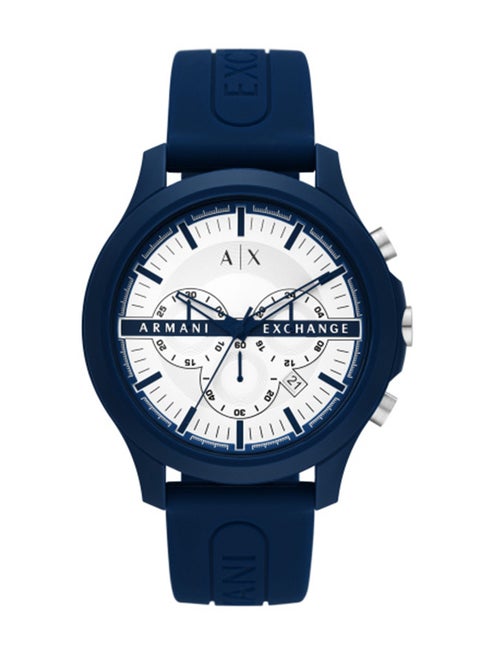 Men's Analog Round Shape Silicone Wrist Watch AX2437 - 46 Mm