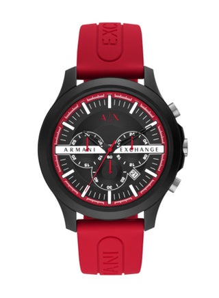 Men's Analog Round Shape Silicone Wrist Watch AX2436 - 46 Mm - pnsku/N70022275V/45/_/1699328157/47839e9a-c4c2-4fb0-8a22-b6e86a87a450