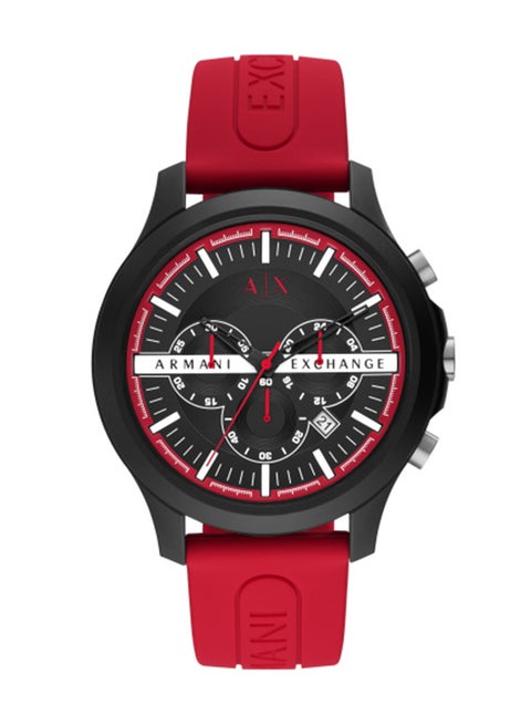 Men's Analog Round Shape Silicone Wrist Watch AX2436 - 46 Mm