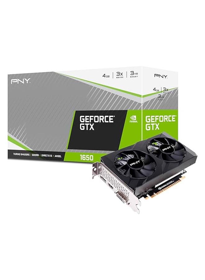 PNY - GeForce® GTX 1650 4GB GDDR6 VERTO Dual Fan Graphics Card ‎Black - Image 1