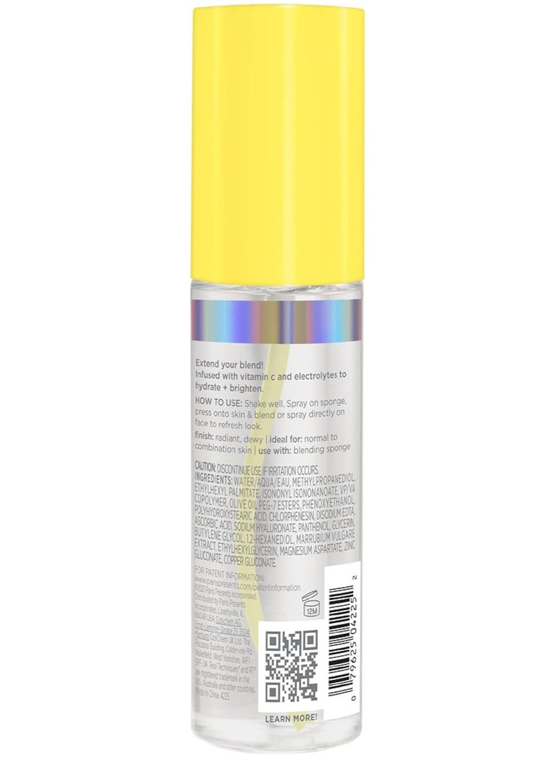 REAL TECHNIQUES - Glow Finish Blend Extender Setting Spray For Face, Hydrating With Vitamin C + Electrolytes Yellow - Image 1