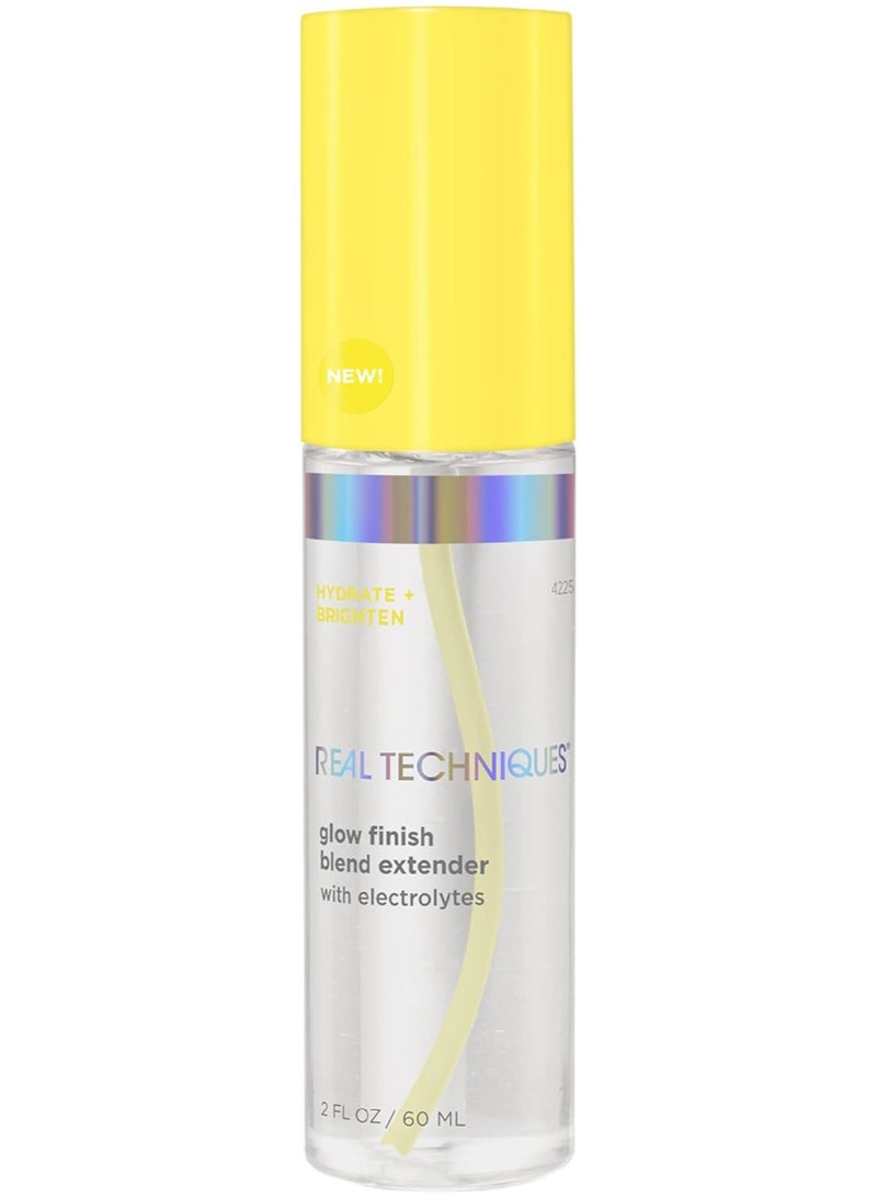REAL TECHNIQUES - Glow Finish Blend Extender Setting Spray For Face, Hydrating With Vitamin C + Electrolytes Yellow - Image 1