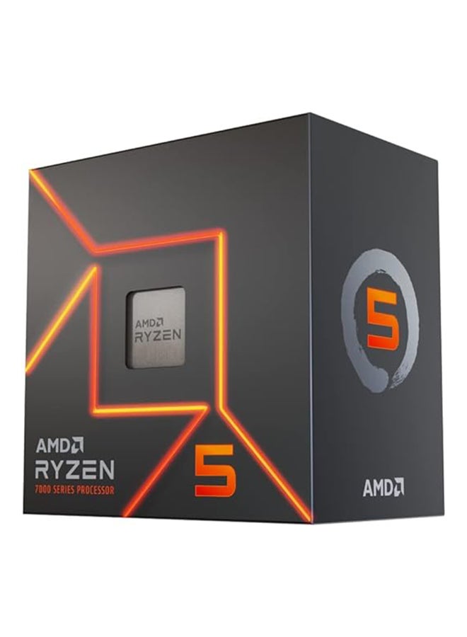 AMD - Ryzen 5 7600 Desktop Processor (6-core/12-thread, 38MB cache, up to 5.1 GHz max boost) with Wraith Stealth Cooler black - Image 1
