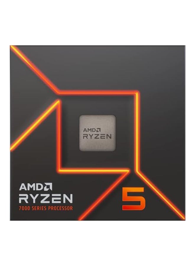 AMD - Ryzen 5 7600 Desktop Processor (6-core/12-thread, 38MB cache, up to 5.1 GHz max boost) with Wraith Stealth Cooler black - Image 1