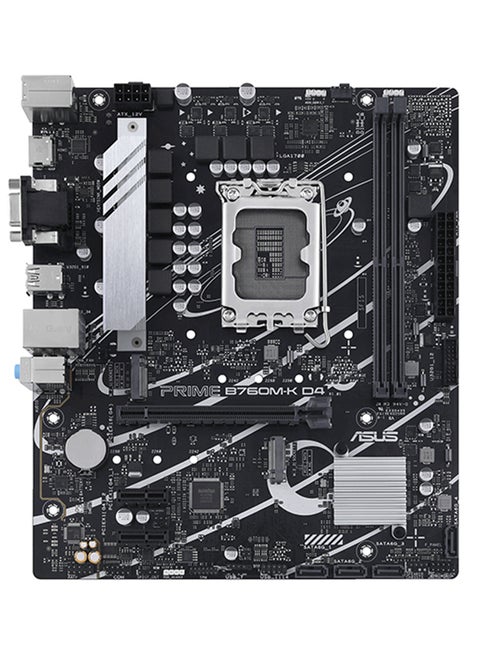 Prime B760M-K D4 LGA 1700 Intel B760 DDR4 Micro ATX Motherboard 90MB1DS0-M0EAY0 Grey